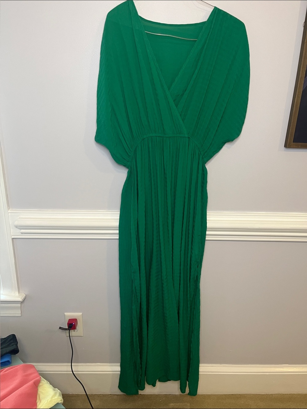 Cupshe Emerald Green Wrap Maxi Dress